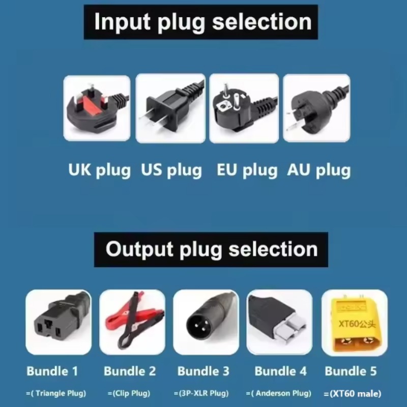 84V 20A Smart Charger - Carregador de Bateria de Lítio Inteligente