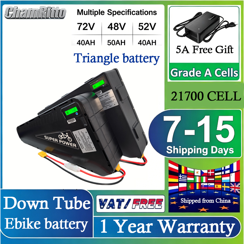 72V 50Ah 21700 Lithium Battery - Bateria de lítio 21700 para bicicleta