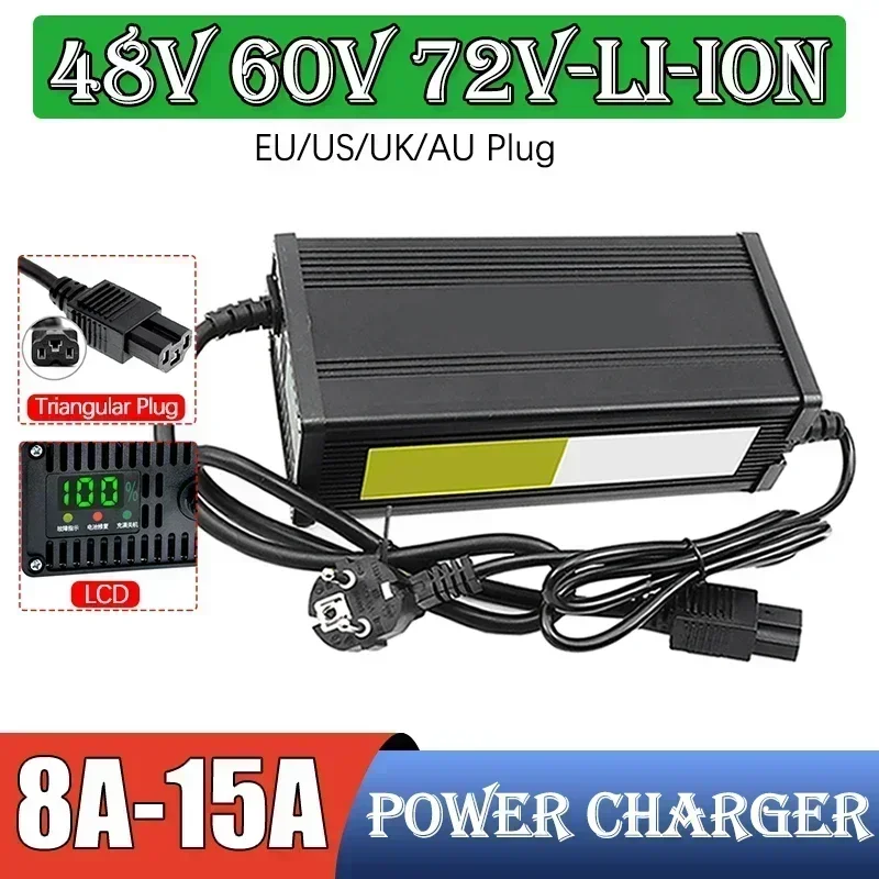 72V 15A Fast Charger - Carregador de bateria de lítio para