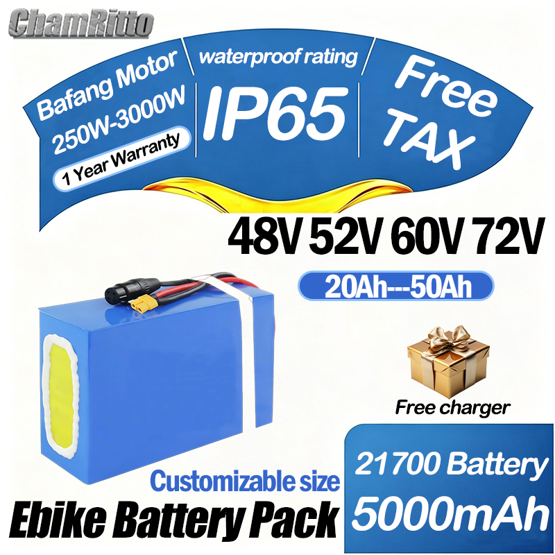 Bateria de bicicleta elétrica  - 72V 50Ah 21700 Lithium Battery avaliação e preço