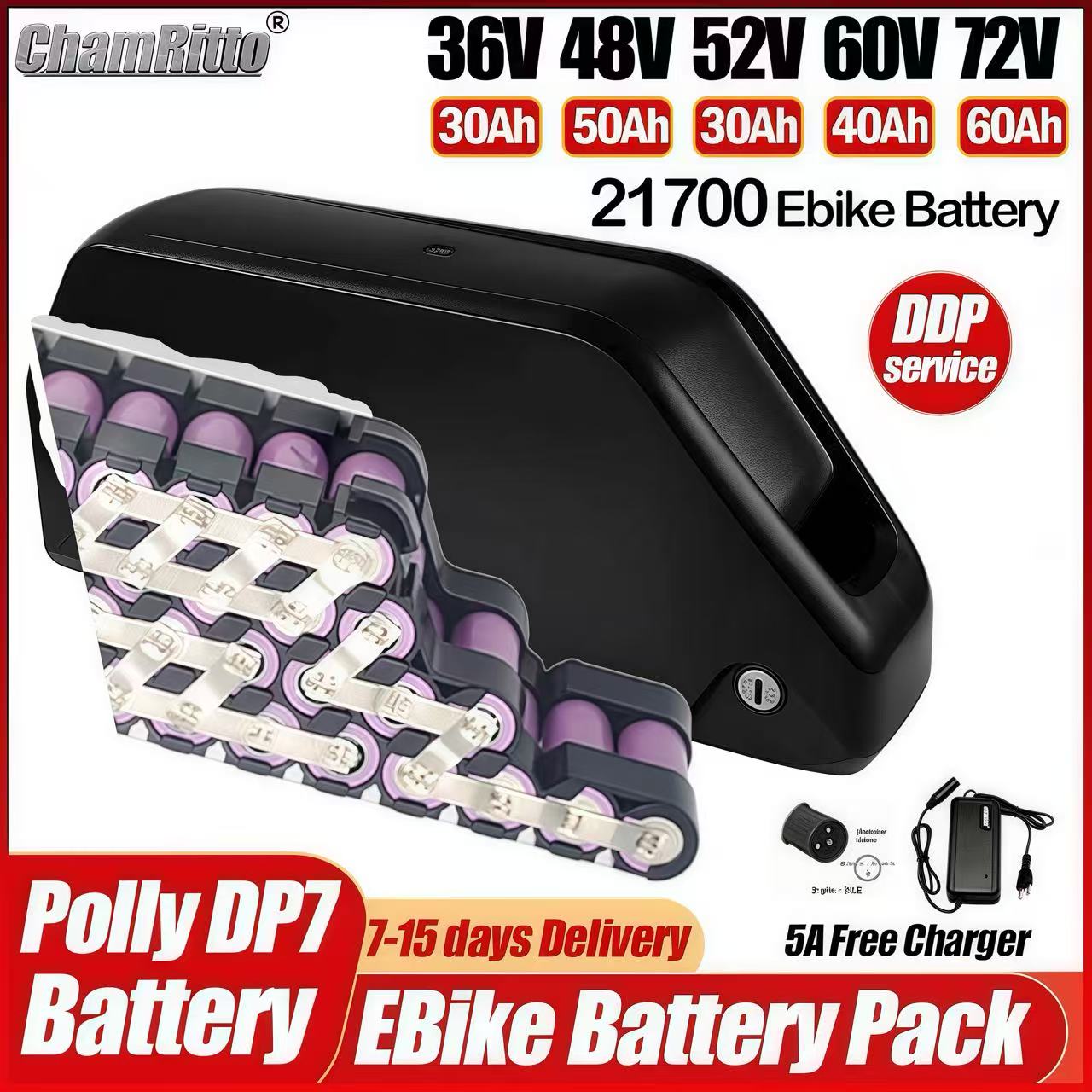 Bateria de Lítio Hailong para  - 72V 50Ah 21700 Lithium Battery avaliação e preço