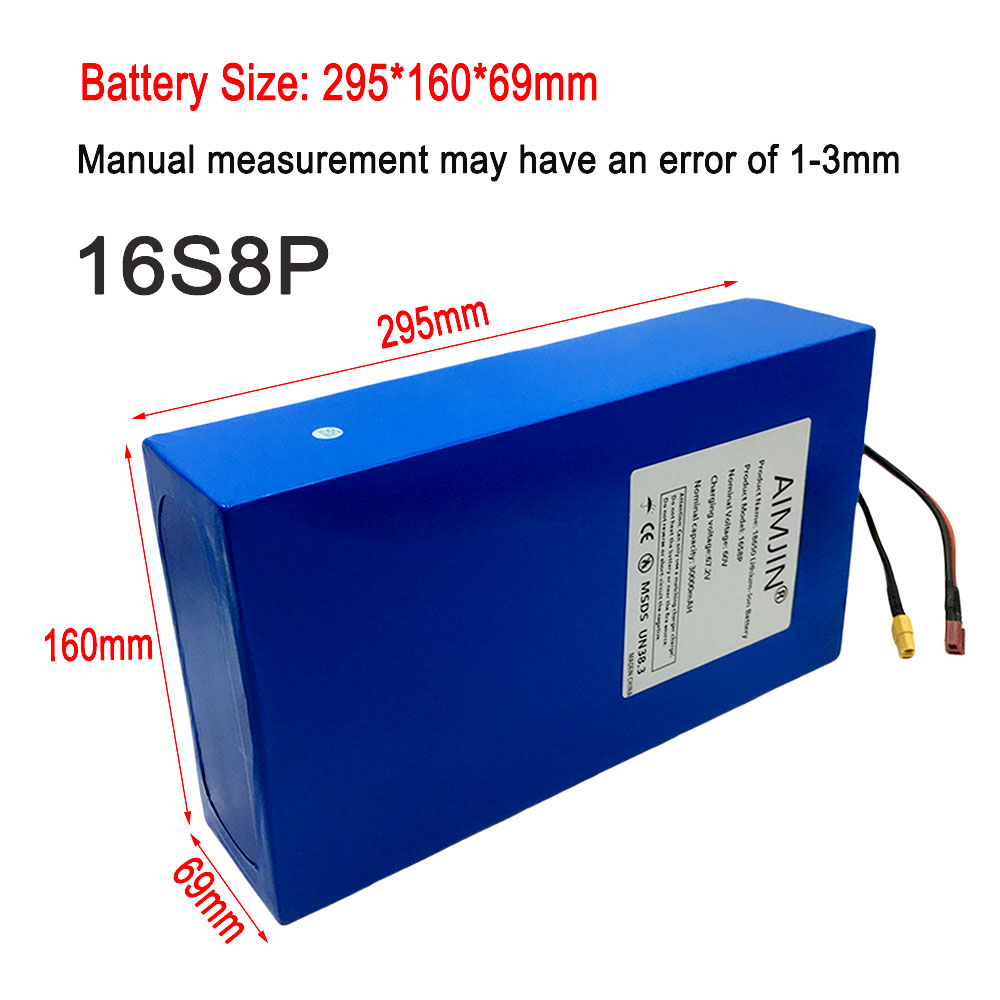 Bateria de Lítio Nova 16S8p 10 - 60V 50Ah Electric Scooter Battery avaliação e preço