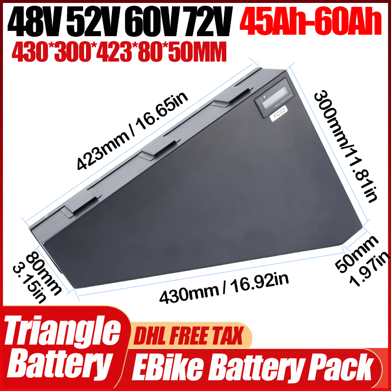 Bicicleta Elétrica 36v 48v 52v - 72V 50Ah 21700 Lithium Battery avaliação e preço