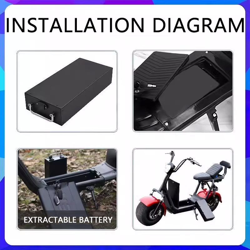 Bateria de lítio 60V 20AH -40A - 60V 50Ah Electric Scooter Battery avaliação e preço